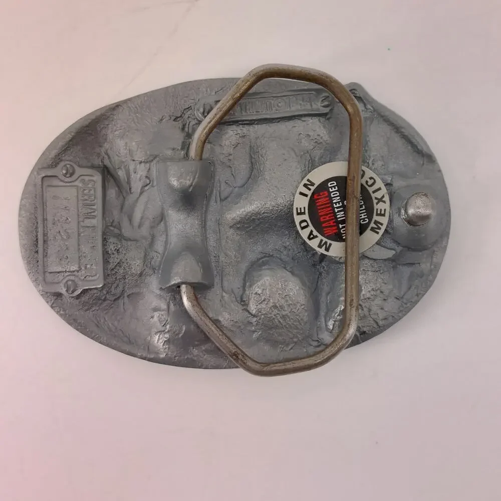 Vtg Hunting Dress Belt Buckle Buck Deer Stag Hunter Mountain